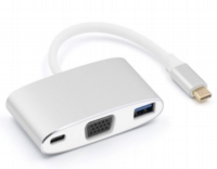 USBハブ - USB Type C to VGA + USB 3.0 + USB PowerDelivery