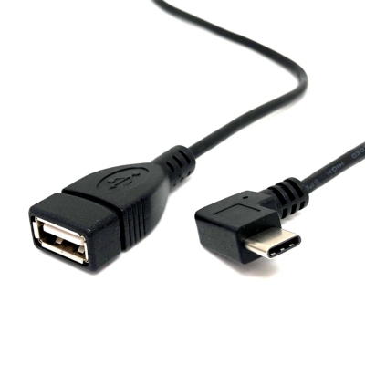 USB ケーブル A メス - 90度 Type C  (OTG)