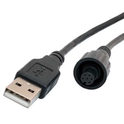 USB ケーブル A オス - M8 6 Pin メス