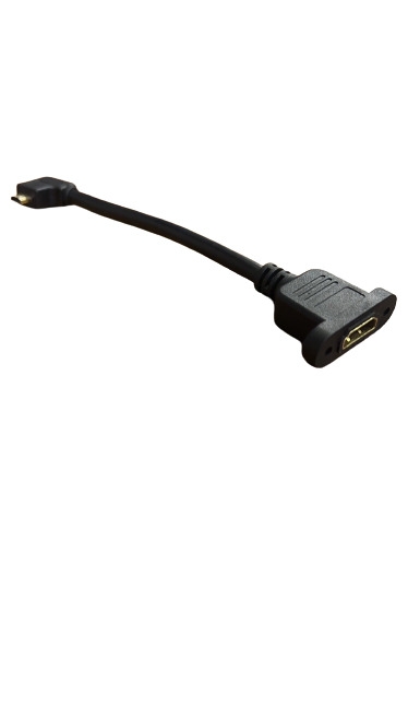 HDMI AF（ナット付）TO HDMI TYPE D 90度