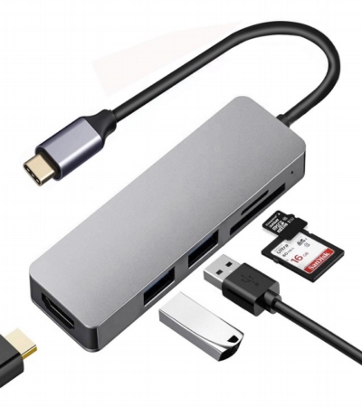 USBハブ - USB Type C to HDMI + USB 3.0 + USB 2.0 + SD + TF