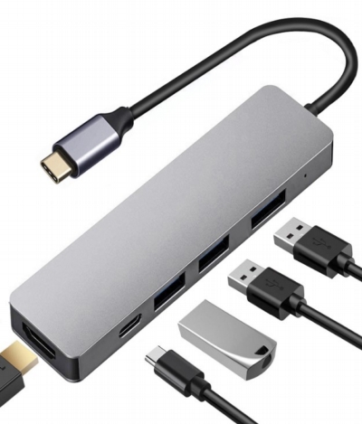 USBハブ - USB Type C to HDMI + USB 3.0 + USB 2.0 x 2 + USB PowerDelivery