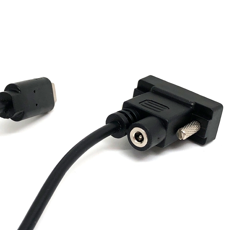 VGAケーブル (DB 9 ピンメス - DC 3.5x1.3ジャック - USB 2.0 Type C)