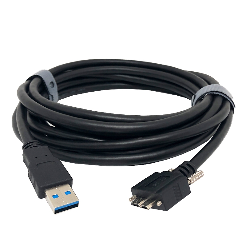 USB 3.0 ケーブル A オス - Micro USB B デュアルスクリューロック USB 3.0 ケーブル A オス - Micro USB B デュアルスクリューロック