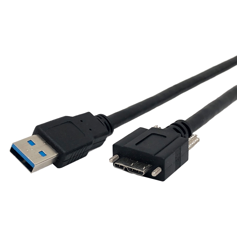 USB 3.0 ケーブル A オス - Micro USB B デュアルスクリューロック USB 3.0 ケーブル A オス - Micro USB B デュアルスクリューロック