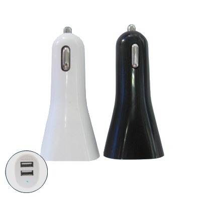 カーチャージャー - USB 1A&2.1A デュアル出力プラグ カーチャージャー - USB 1A&2.1A デュアル出力プラグ